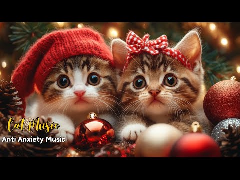 Christmas Music for Cats: Relax, Reduce Anxiety & Sleep Better with Calm Piano Tunes 🌻