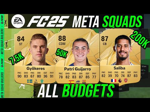 FC 25 - Best META Starter Squads ALL BUDGETS 50k / 100k / 250k / 500k/ 750k / 1M / 1.5M