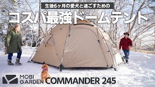 【新幕】愛犬が走り回れるコスパ最強ドームテントを購入！｜COMMANDER 245 - MOBI GARDEN