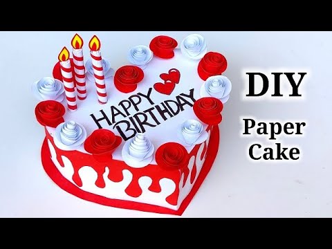 Birthday Cake Gift box 2024 / DIY Paper Cake box /  Birthday Gift box / How to make 3D paper cake