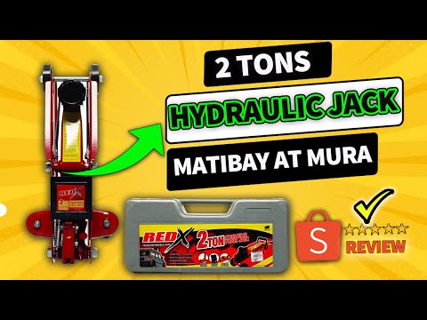 Mura at Matibay RED X Crocodile Hydraulic Jack 2T #unboxingshopee  #reviewshopee