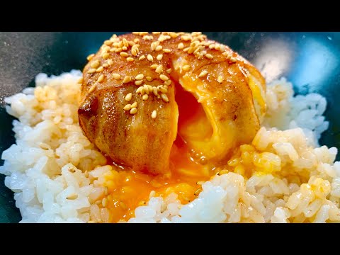 Meat-wrapped soft-boiled egg 🥩🥚🤤 Thick egg is appetizing ... [How to make, easy recipe, asmr]