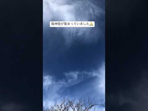 青空に棚びく龍神雲🐉 #short #shorts #龍神雲 #空と雲 #龍神様