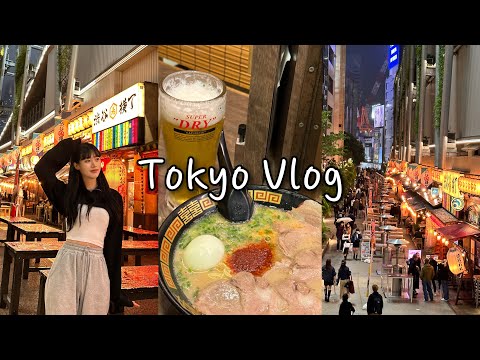 [여행 VLOG] 일본 도쿄 여행 Day 1🇯🇵 | 신주쿠 | 시부야 | 기치조지 - 아부라소바, 유리아 페무페루, 스크램블 교차로, 시부야 스카이, 이치란라멘, 미야시타 공원