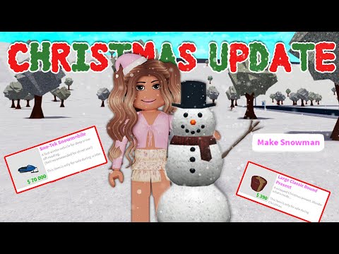 NEW CHRISTMAS UPDATE ON BLOXBURG! Build A Snowman, Snowmobile and more! 0.9.3