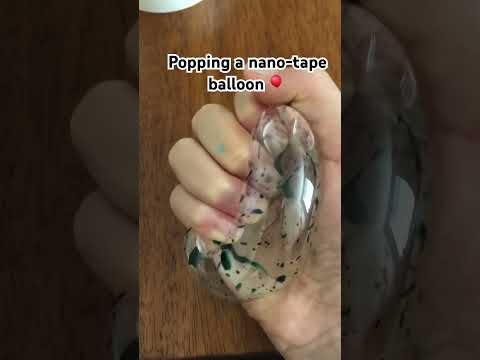 Popping a nano tape balloon #nanotape #nanotapebubble #nanotapeballoon #shorts #fyp