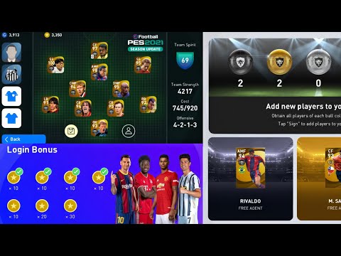 FIRST IMPRESSION😍!! PES 2021 MOBILE SETTING UP MY SQUAD