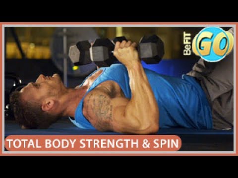 Total Body Strength & Spin Routine: BeFiT GO- 15 Min