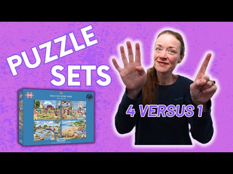 4 BETTER THAN 1?? Wish You Were Here Puzzle Set by Gibsons #puzzle #jigsawpuzzle