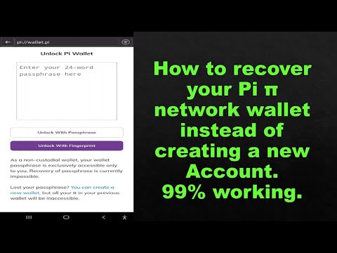 How to recover pi π wallet passphrase  @PiCoreTeam