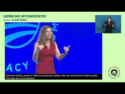 Why Pluralism Matters: Rachel Kleinfeld at the 2024 Obama Foundation Democracy Forum