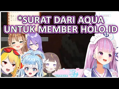 AQUA Membuat Surat Untuk Para Member Hololive ID | (Hololive Clips)