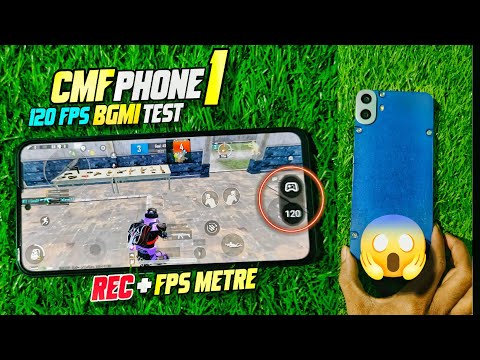 ⚡cmf Phone 1 120 FPS BGMI test with Screen Recording | cmf phone 1 battery drain test heating test⚡