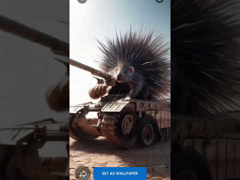 Porcupine x Tank fusion #hybridanimals #animals #uniquecreatures #fascinatingcreatures #shorts