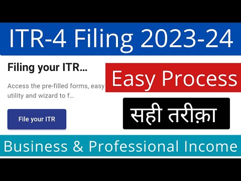 ITR 4 filing 2023-24 online with Excel Utility | Income Tax Return for business and profession 2023