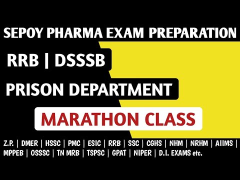 SEPOY PHARMA EXAM PREPARATION | DSSSB PHARMACIST | OSSSC PHARMACIST | RRB PHARMACIST 2024