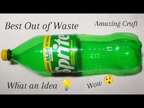 Amazing Ideas with Plastic Bottles / Waste Material Craft Ideas Pencil Box Making / flowervase Craft