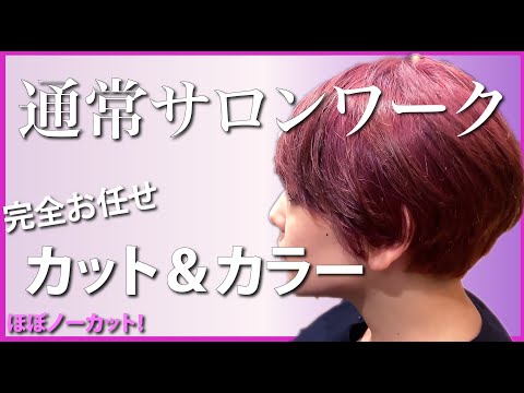 【ゆる動画】完全おまかせなのでベリーショート＆ベリーピンクにしてみた。