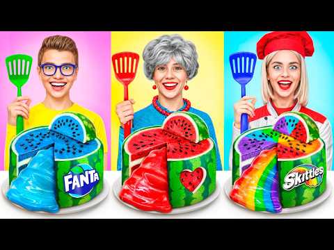 Me vs Grandma Cooking Challenge | Cake Decorating Sweet Ideas by Yummy Jelly