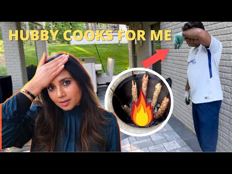 HUBBY COOKS FOR ME | ಅಮೇರಿಕಾದಲ್ಲಿ | Kabob Recipe | Kavya Nagaraj | Kannada Vlogs