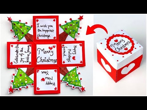 DIY Christmas greeting card making 2023 / Christmas surprise gift box / Christmas card ideas