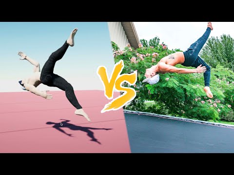 FLIPPING VIDEO GAME VS REAL LIFE!