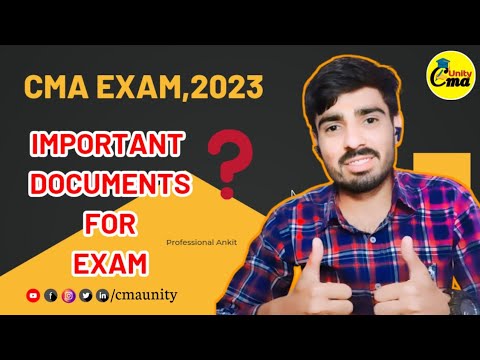 Important Documents For CMA Exam Hall "Professional Ankit" #cma #cmawaledost #cmaunity #cmaexams