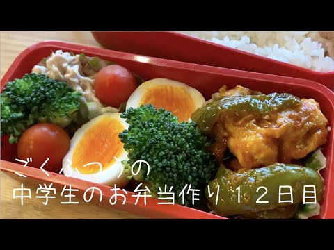 １２日目♫ごく普通の中学生のお弁当づくり♫鶏肉のトマトソース煮以外♫