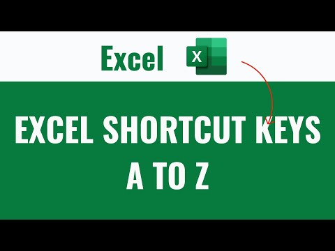 excel shortcut keys a to z