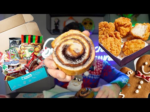 Last Cheat Day! Taco Bell Nuggets, Christmas Cookies & More Mukbang! 😋