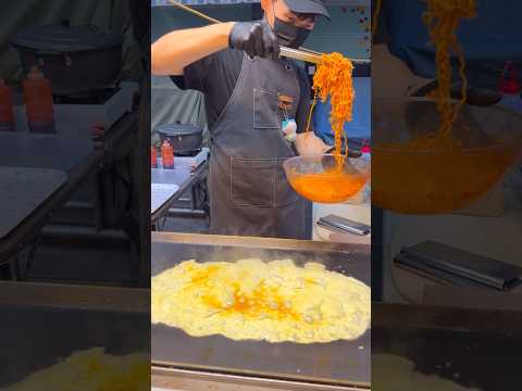 Buldak ramen corn cheese egg roll / Korean street food