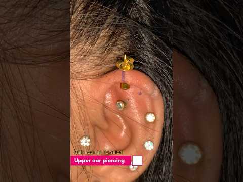 Upper ear piercing 💯 hair Lounge 12 salon #saloon #hairsaloon #hairstyle #forhair #hairdreams #yt