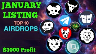 Top 10 Telegram Airdrop Bots Listing in January 2025 | Earn Free Crypto | Best Crypto Airdrop 2025