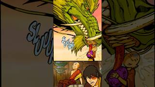 Aang Becomes FRIENDS With The Green Dragon | Avatar The Last Airbender #avatar #comics #shorts