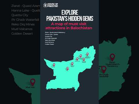 Explore Pakistan's Hidden Gems: A map of must visit attractions in Balochistan