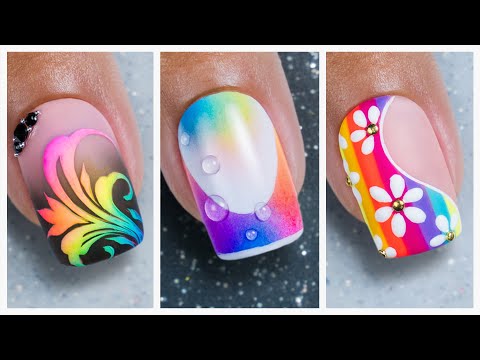 New Colorful Nail Design Ideas 2024 | Best Mixed Color Nail Art Compilation