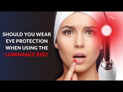 Should you wear eye protection when using the Luminance RED? (Cold Sore Laser Treatment)