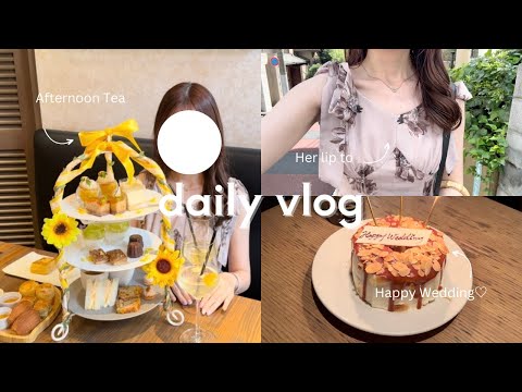 [Vlog] The daily life of an office lady  How to spend weekdays and holidays 🎀 Wedding celebration 🥂