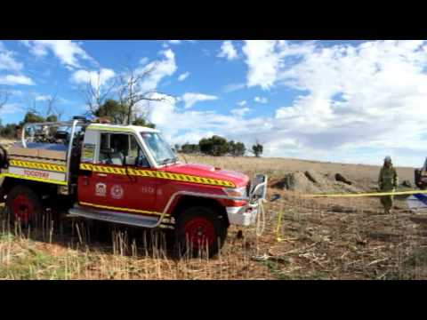 GLIDER CRASH: A glider is lucky to be alive after crashing in a paddock.