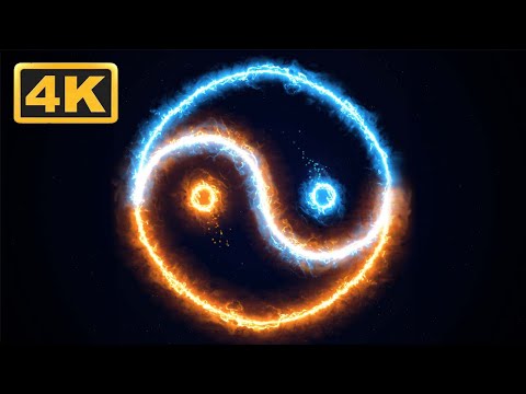 Yin Yang 4K Screensaver! Relaxing Zen Music! Asian Martial Arts Music! Cosmic Power! Healing Music