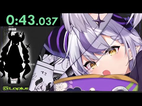 [La+ Darknesss] VTuber new outfit reveal speedrun Any% [hololive] [ENG sub]