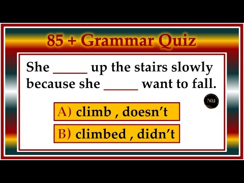 85 + Grammar Tenses Quiz | English Tense Practice Test | English Grammar Quiz | No.1 Quality English