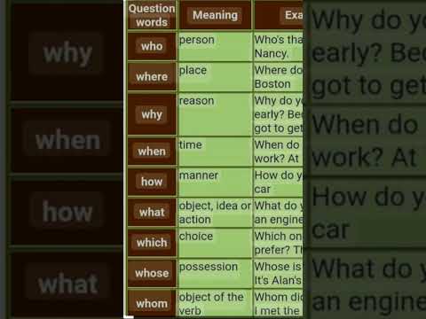 Introduction of Wh Question #music #english