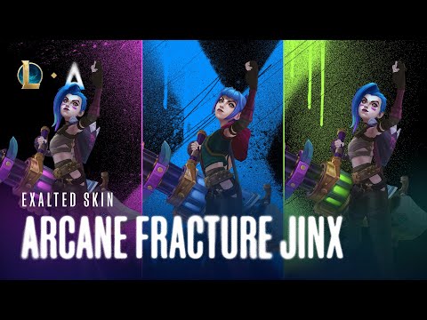 Exalted Skin: Arcane Fractured Jinx | Gameplay - League of Legends