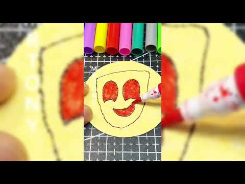 Easy drawing face: Gangle The Amazing Digital Circus step by step with sponge paper #gangle #tadc