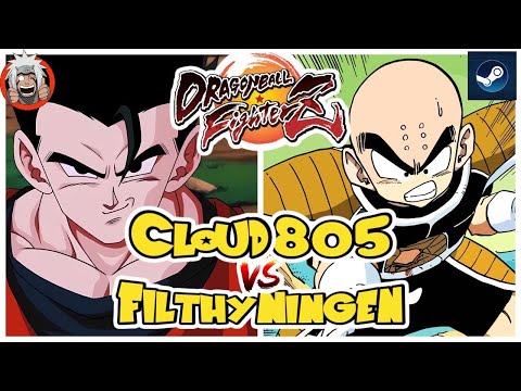 DBFZ Cloud805 vs FilthyNingen (GogetaSS4, Gohan, Trunks) vs (Black, Krillin, GogetaSS4)