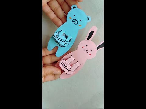 DIY Panda bookmark | cute and attractive bookmarks | Diy school supplies | #shorts #youtubetrending