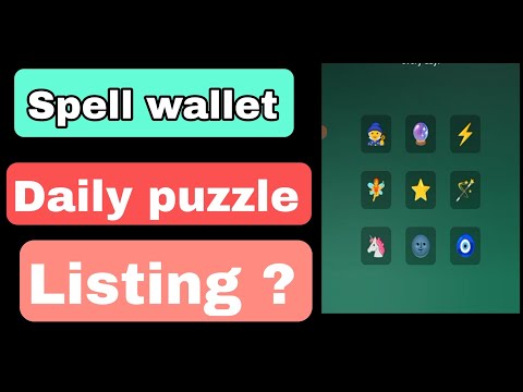 Spell wallet daily puzzle| Spell wallet combo|| Spell wallet listing|