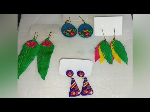 Clay jewellery/ home made clay ear rings