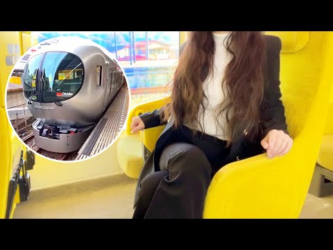 Weird! Riding Japan's Train Looks like a Spaceship🚀✨hop on a Laview Express from tokyo🗾